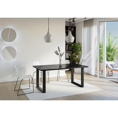 Dining Table Asai with Black Metal Legs