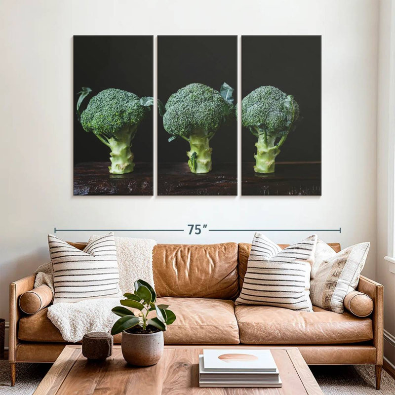 Yarlin Healthy Broccoli, 42" H x 65" W
