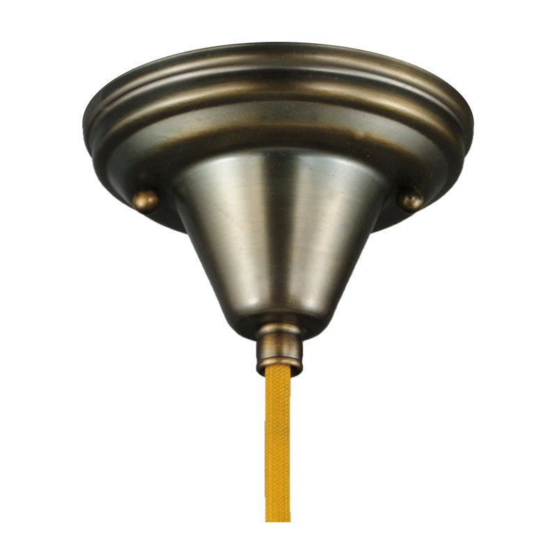 Luminaire suspendu 1 lumière à cône simple, Cuivre vintage