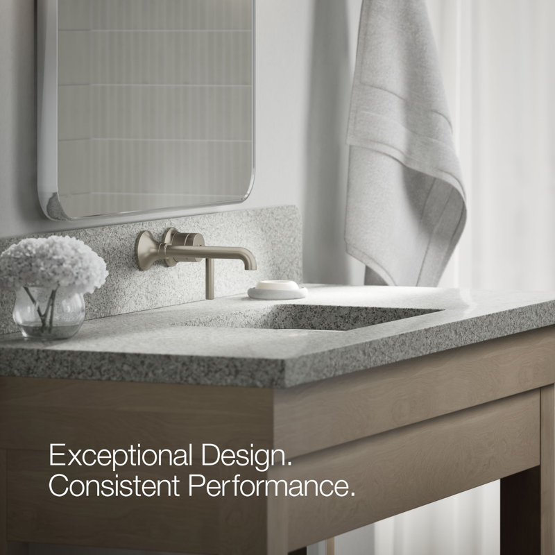 Tone Wall-Mount Single-Handle Bathroom Sink Faucet, Vibrant Brushed Nickel