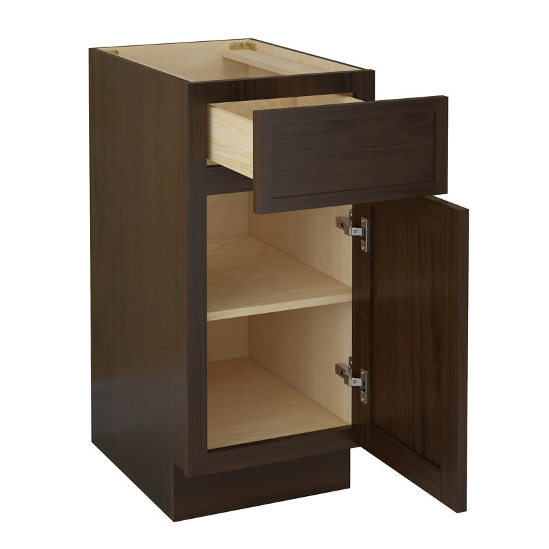 Base de meuble-lavabo simple 15 po seulement, Brun