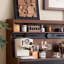 Buffet en noyer massif et bois manufacturé-95136941