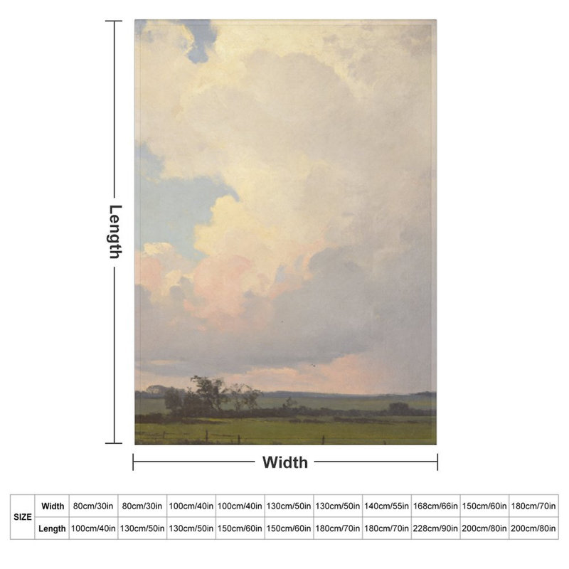 Jeté en flanelle Cloudy Sky Landscape_1, couverture douce et douce pour le salon, 50 x 60 po