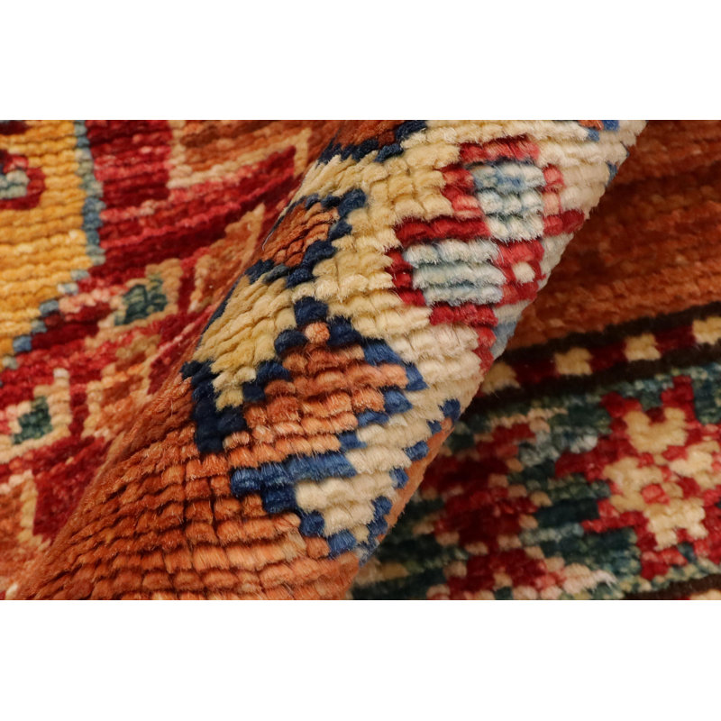 Tribal Gioni Holden Copper/Beige Wool Rug - 5'10'' X 8'0''