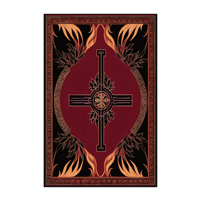Tapis art déco, Rectangulaire 3 pi x 5 pi