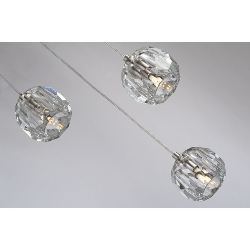 Mishler 3 - Light Cluster Pendant, Brushed Nickel