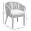 Bowery Wood Premium All-Weather Wicker Outdoor Dining Armchair with Cushion-981186844