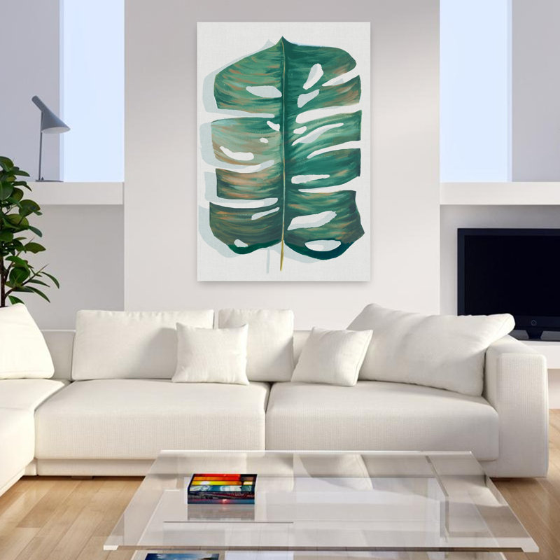 Art moderne moderne abstrait tropical tropical, H 48 po x l 32 po