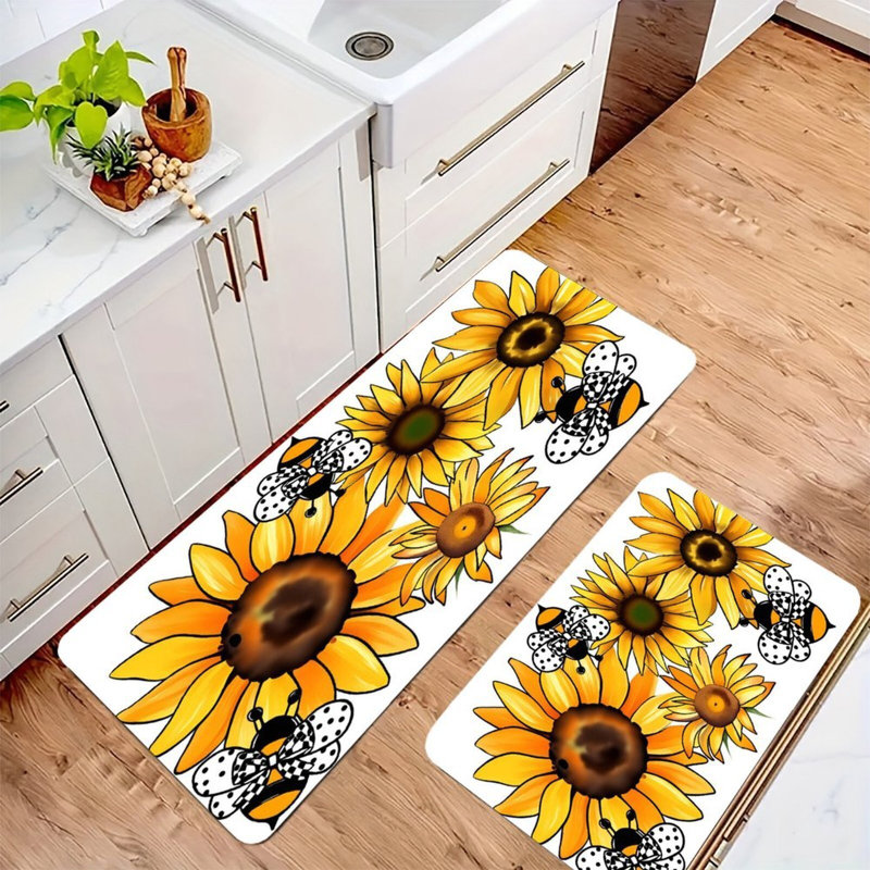 Ensemble de 2 tapis de cuisine Sunflower