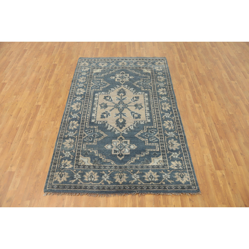 Tapis géométrique Oushak 5 x 8