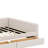 Upholstered Platform Bed With USB And Drawers-1646580959