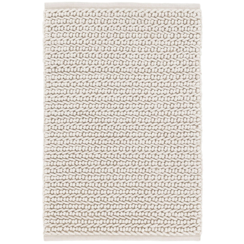 Tapis performance tissé à la main ivoire Veranda, Rectangle 7 pi 6 po x 9 pi 6 po