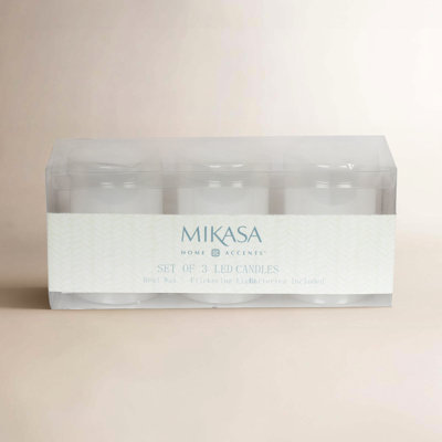 Mikasa Wavy Top LED Flameless Pillar Candle