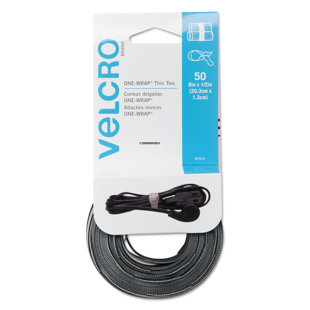 Attaches à préhension réutilisables, 1/2 po x 8 po, 50 attaches/paquet