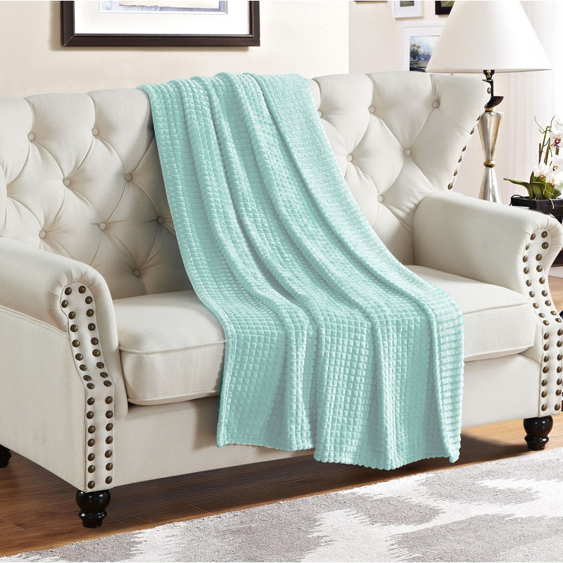 Goodwin Quilted Throw Blanket, Light Blue