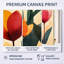 «Retro Tulip Lounge Print», ensemble de 3 impressions sur toile encadrées-129013196-129013202