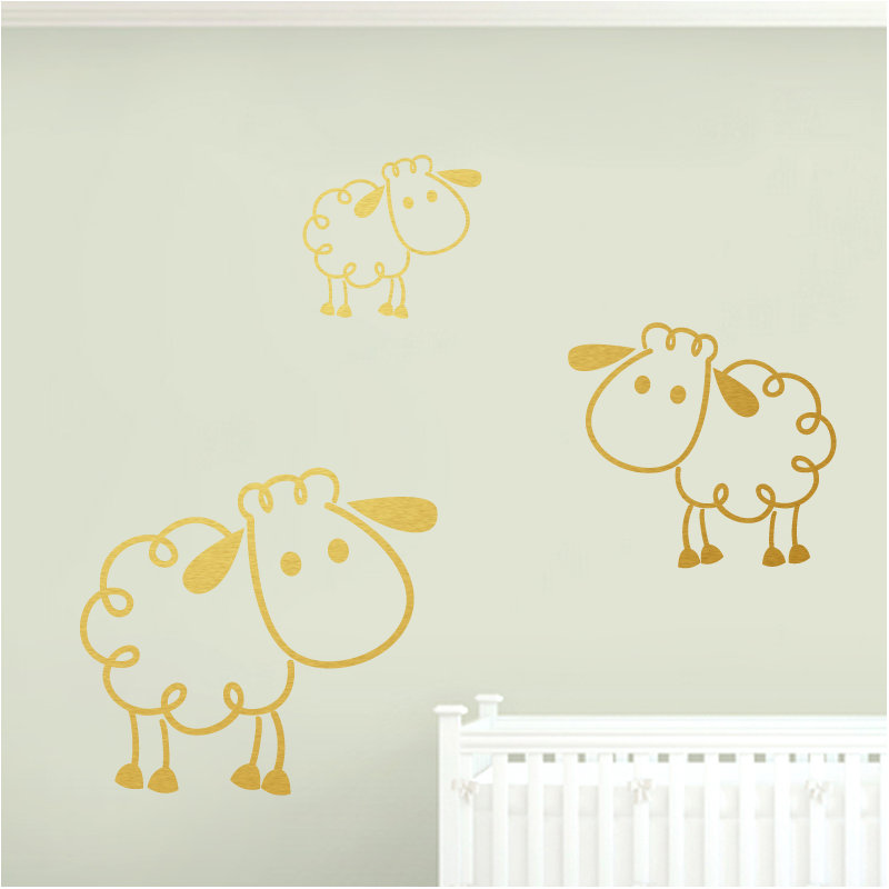 Landscape & Nature Non-Wall Damaging Wall Decal, Gold