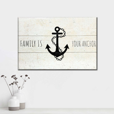 " Family Anchor Quote Canvas Print " by Paradise Art Collectives