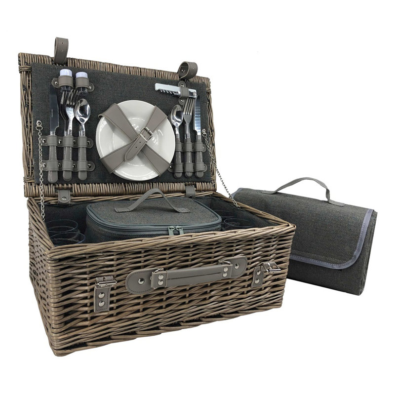 Tweed Picnic Basket