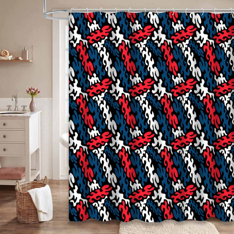 Rideau de douche psychédélique Graffiti Bright, L 72 po x l 78 po