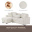 Canapé-lit modulaire en forme de L 90 po avec méridienne réversible avec rangement, coussin central rabattable avec deux porte-gobelets, revêtement en tissu tricoté Warp, canapé modulaire pour le salon-761046392