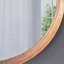 Miroir rond en bois de pin, miroir mural pour la salle de bain