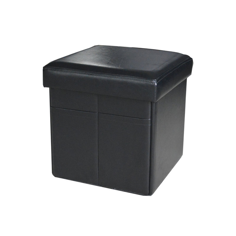Faux Leather Ottoman