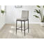 Kenesaw Luxury Breakfast Bar Stool in Quilted Design Velvet Black Leg - Modern Chic Kitchen-739694021