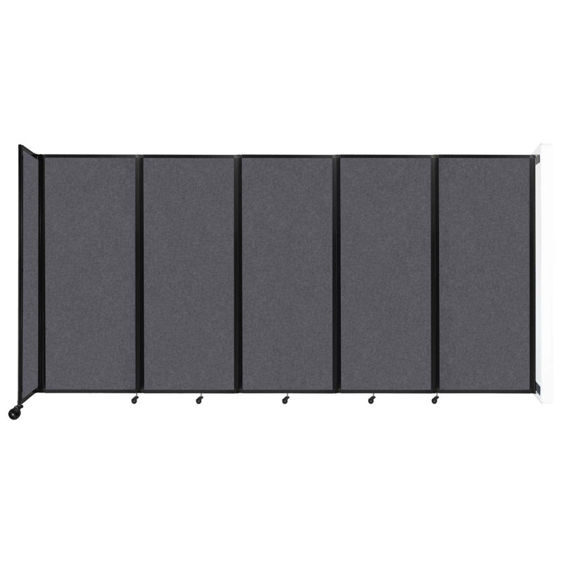 11 - Cloison pliante à panneaux, 7, Gris foncé, L 234 po x H 72 po x P 12 po