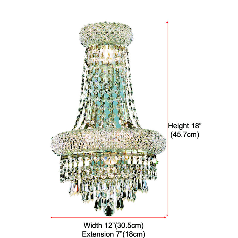 Gaelle Flush Mounted Sconce, Chrome, Royal Cut