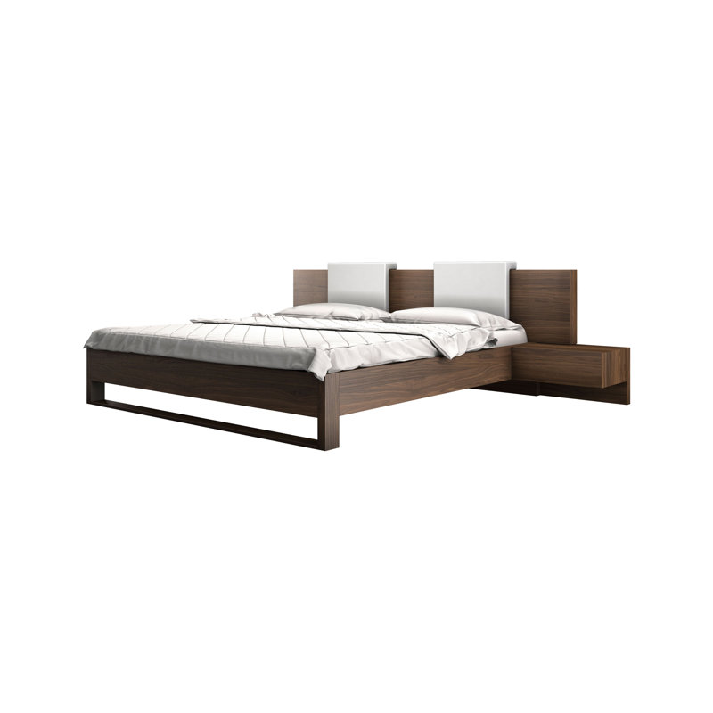 Platform Storage Bed, Queen, Walnut