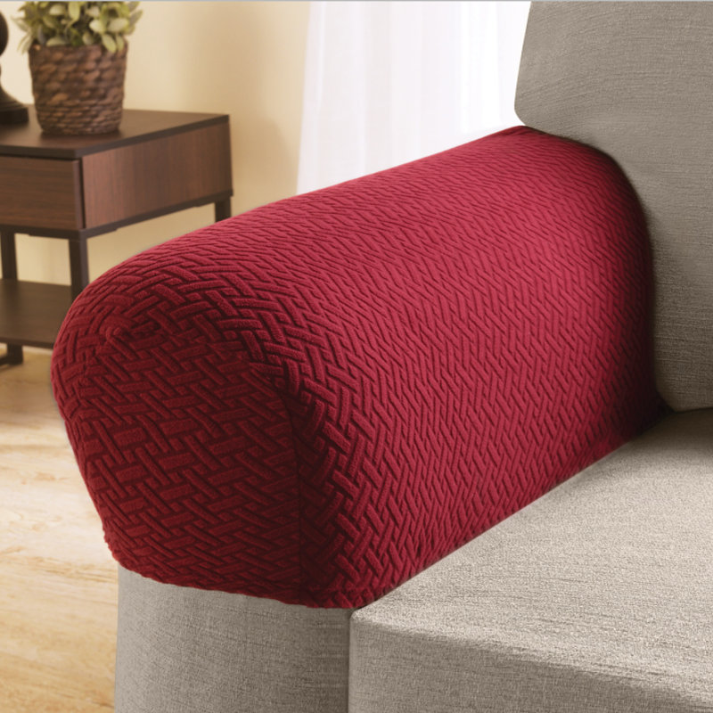 Housse pour coussin en T avec accoudoirs, Polyester à 100 % brique