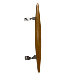 Poignée en bois de style canot pour portes coulissantes en verre