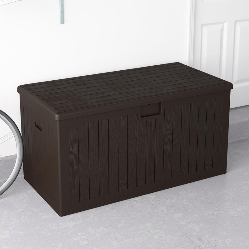 COSCO Large 150 Gallon Outdoor Storage Deck Box, Dark Brown