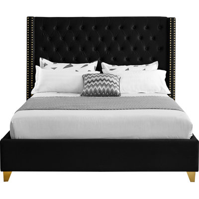 Joclynn Upholstered Wingback Bed