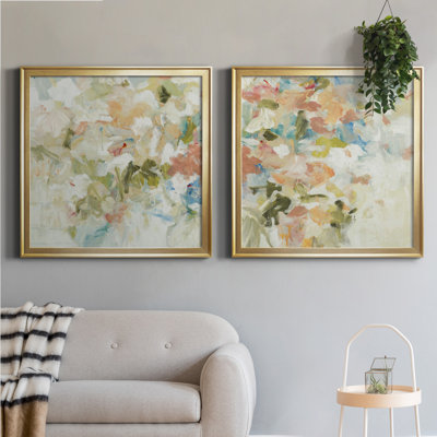 Floral Blush II - ensemble de 2 reproductions d'art sur toile