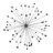 Caryn Metal Starburst Black Wall Decor with Crystal Embellishments