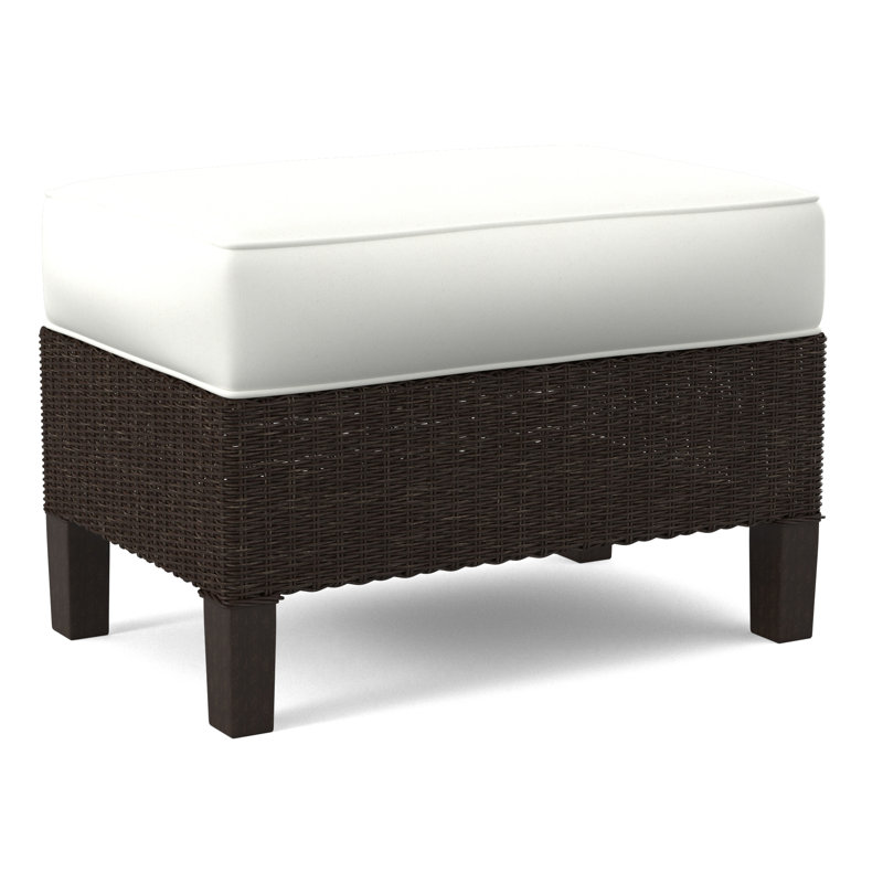 Gibraltar Ottoman, White Performance Fabric; 0851-94, Java
