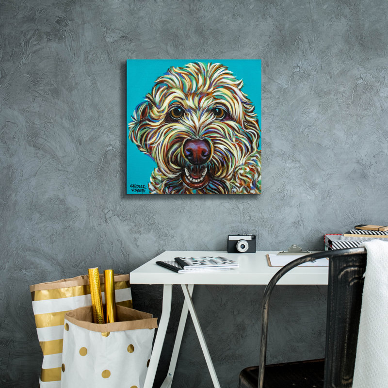 «Kaleidoscope Dog 4» par Carolee Vitaletti, H 18 po x l 18 po x P 0,75 po