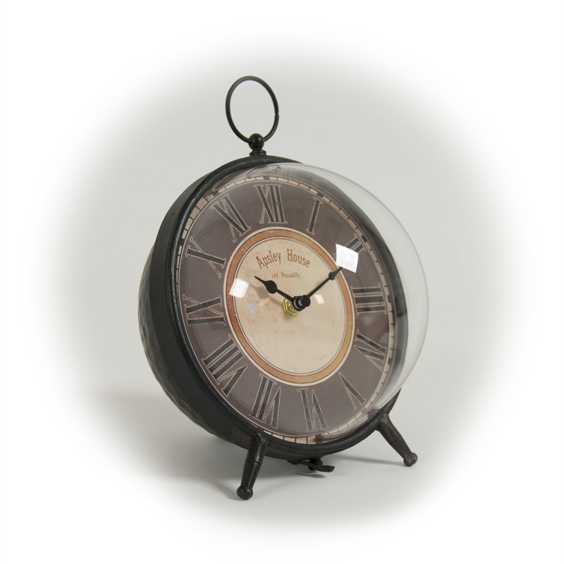 Horloge de table ronde en fer