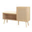 Armoire à chaussures avec banc rembourré, armoire de rangement étroite pour chaussures, étagère à chaussures