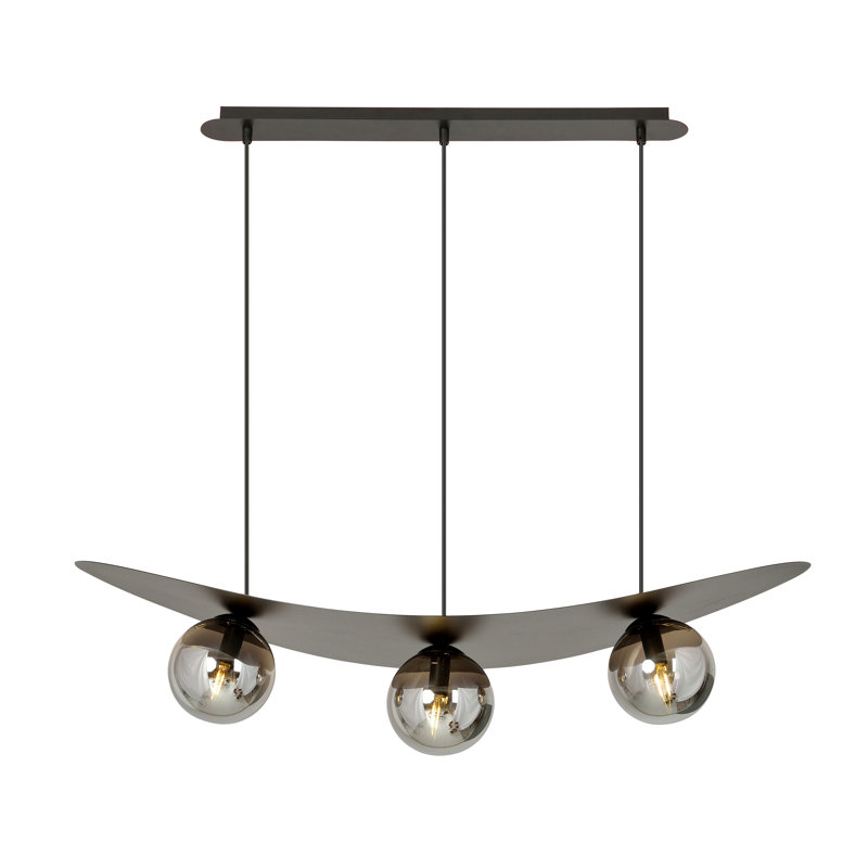 Olympia 3 - Light Black Kitchen Island Pendant, Graphite