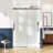 56-61" W X 72" H Frameless Single Sliding Shower Door with 3/8" (10mm) Clear Tempered Glass, Shatter-Resistant Film & Installation Hole Locator - Square Top Rail-123539131