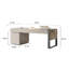 Bureau moderne en cuir blanc cassé de qualité supérieure-107928036