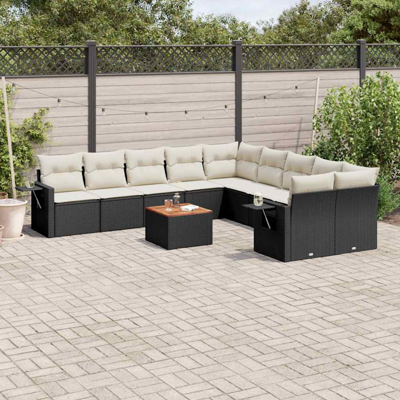 Vidaxl Garden Sofa Set, Black