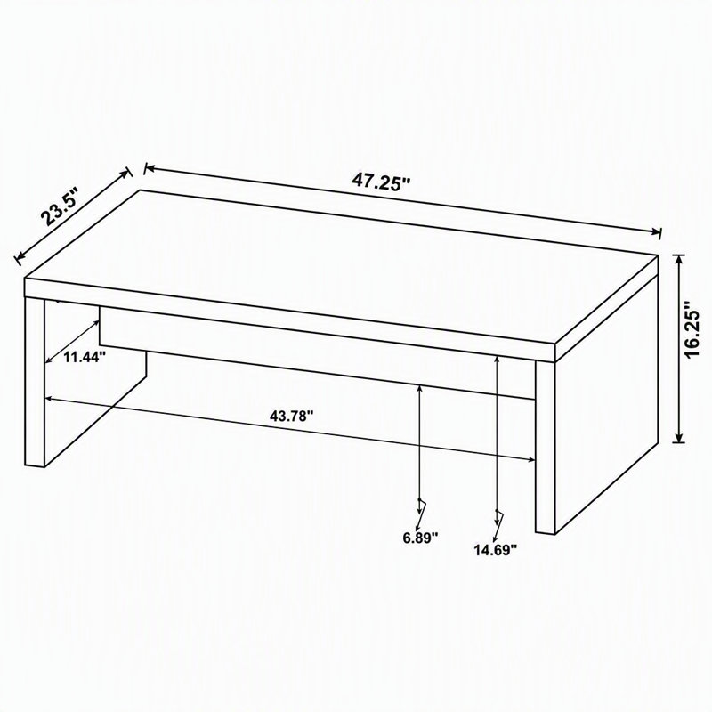 Rectangular Coffee Table with Farmhouse Mango Finish