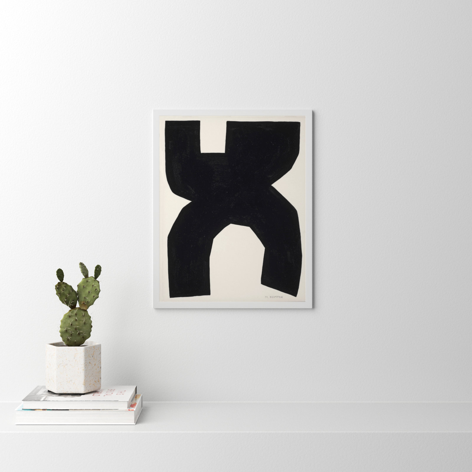 Module On White 1 by Michael Kempen, 25" H x 20" W x 1.25" D, White
