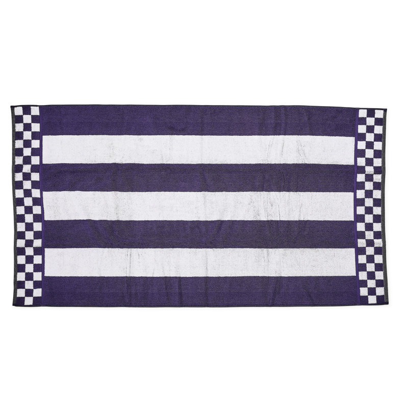 Plum Stripe Bath Towel, Purple/White