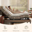 Lit réglable avec double matelas hybride en mousse de 12 po - zéro gravité, massage et télécommande sans fil, éclairage sous le lit-1817602242
