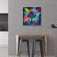  «Palm Tree Abstract 2» par Rey Klimt, art mural en verre acrylique, 12 po x 12 po-208452917